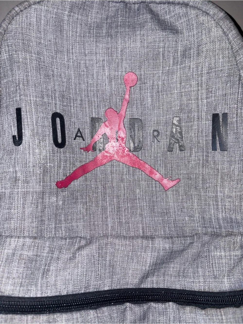 Jordan Grey Backpack with Red Jumpman Accent
